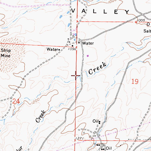 Topographic Map of Temblor Creek, CA
