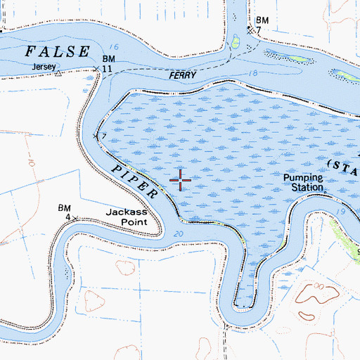 Topographic Map of Little Franks Tract, CA