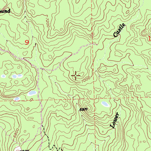 Topographic Map of Mount Marliave, CA