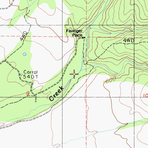 Topographic Map of Big Dry Creek, CA