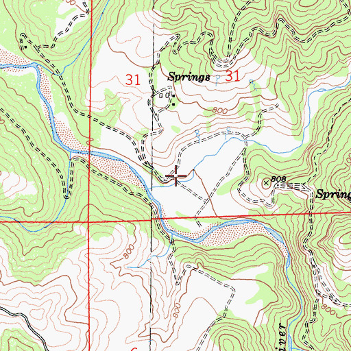 Topographic Map of Mattole Canyon, CA