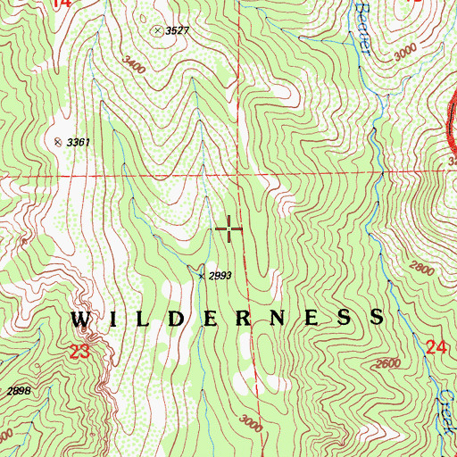 Topographic Map of Beaver Creek Pinery, CA