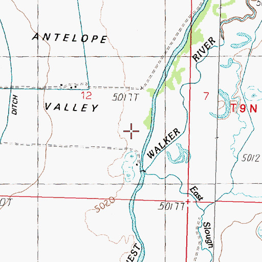 Topographic Map of Slinkard Creek, CA
