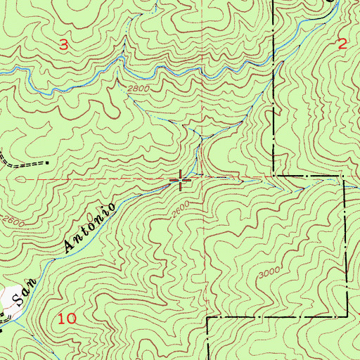 Topographic Map of Cowell Creek, CA