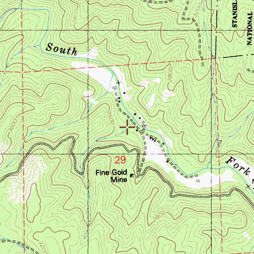 Topographic Map of Fuchs, CA
