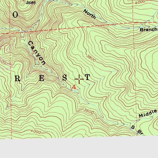 Topographic Map of Root Cabin, CA