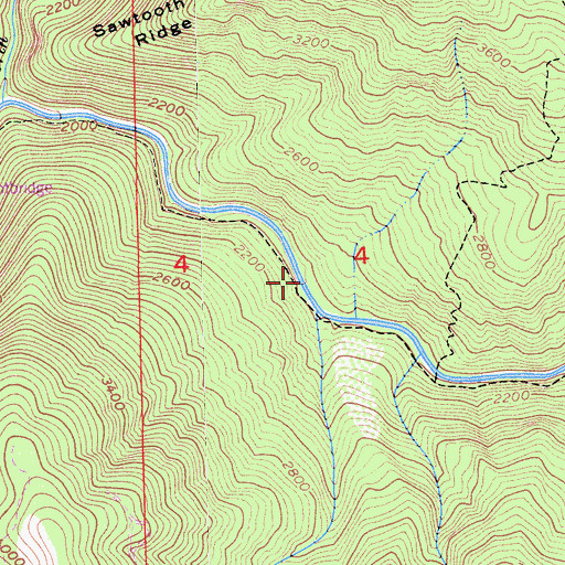 Topographic Map of Euchre Bar Trail, CA