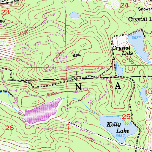 Topographic Map of Overland Emigrant Trail, CA