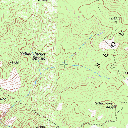 Topographic Map of Horse Spring, CA
