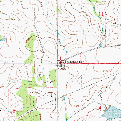 Topographic Map of Saint John Elementary School, AL
