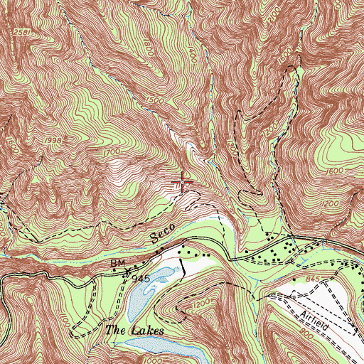 Topographic Map of Arroyo Seco Recreation Site, CA
