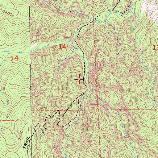 Topographic Map of Madrone Rustic Campsite, CA