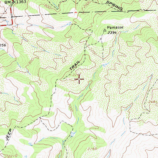 Topographic Map of Garcin, CA