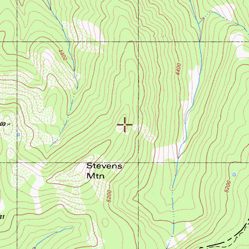 Topographic Map of Siskiyou Wilderness, CA