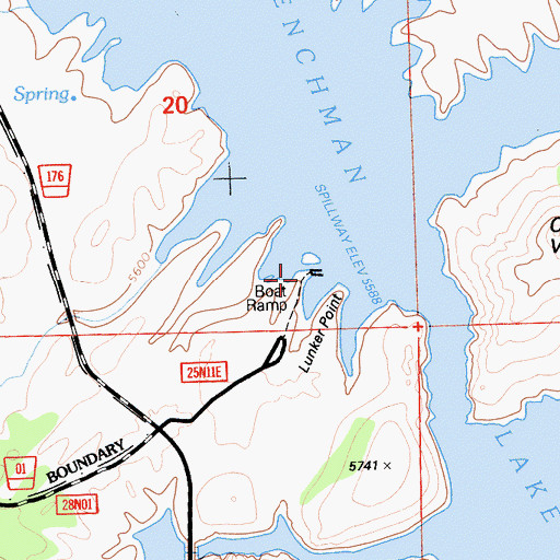 Topographic Map of Lunker Point, CA
