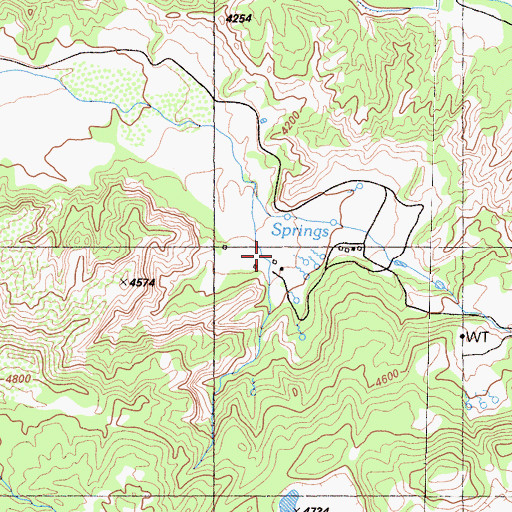 Topographic Map of Los Padres National Forest, CA
