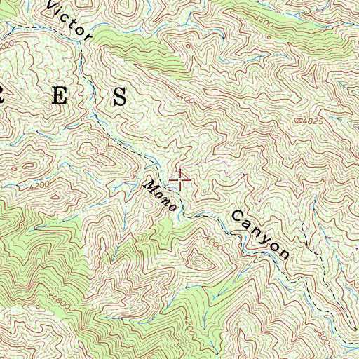 Topographic Map of Dick Smith Wilderness, CA