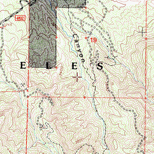 Topographic Map of Angeles National Forest, CA