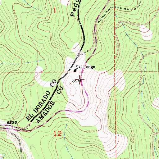 Topographic Map of Peddler Hill Scenic Viewpoint, CA