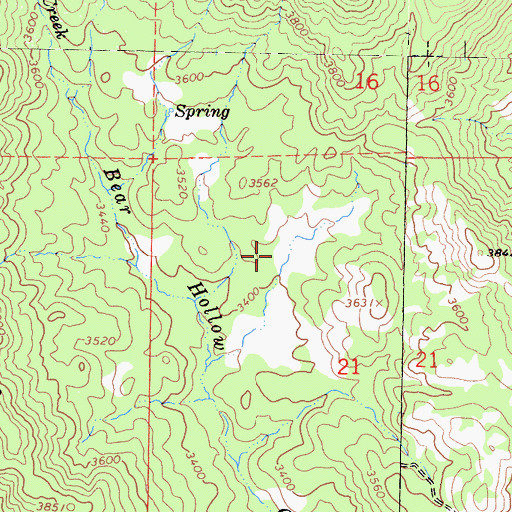 Topographic Map of Woody Flats, CA