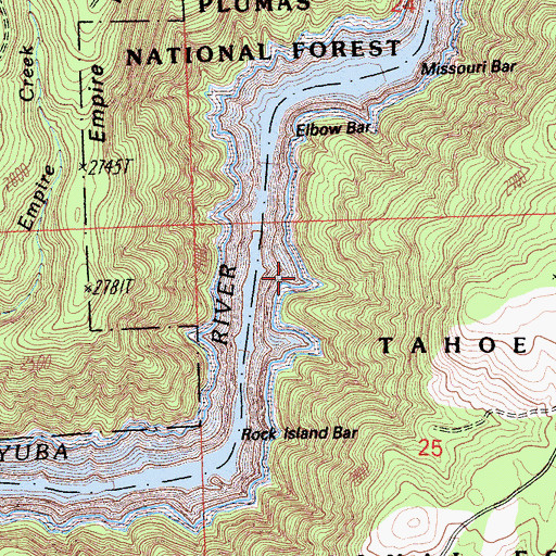 Topographic Map of Missouri Bar, CA