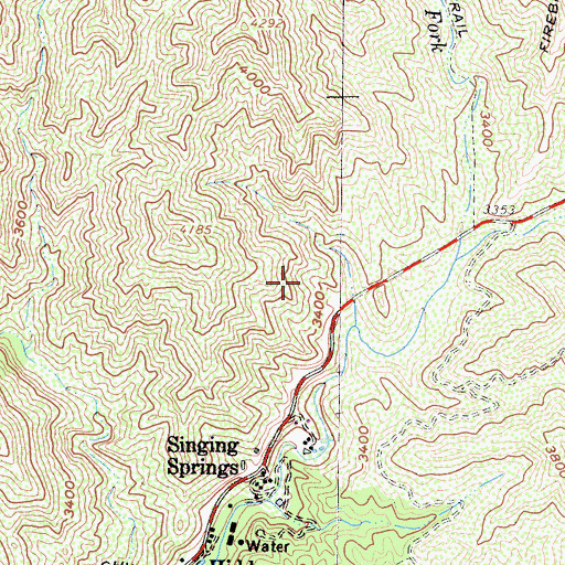 Topographic Map of Middle Target Shooting Area, CA