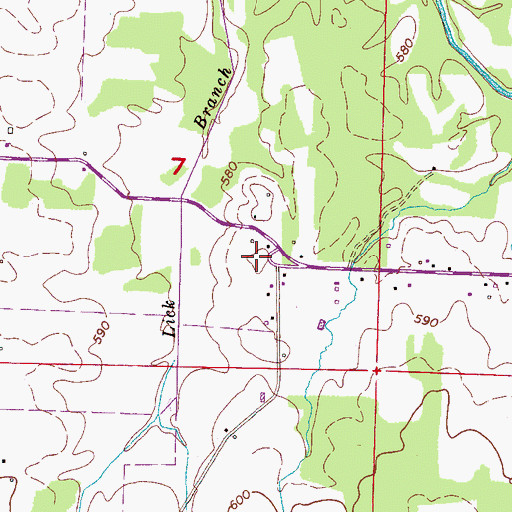 Topographic Map of C C Smith Elementary School, AL