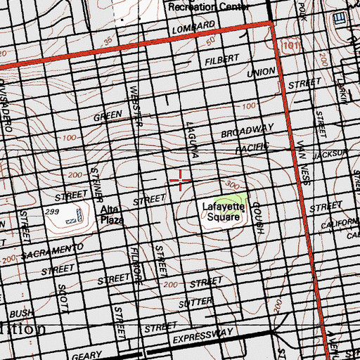 Topographic Map of California Historical Society, CA