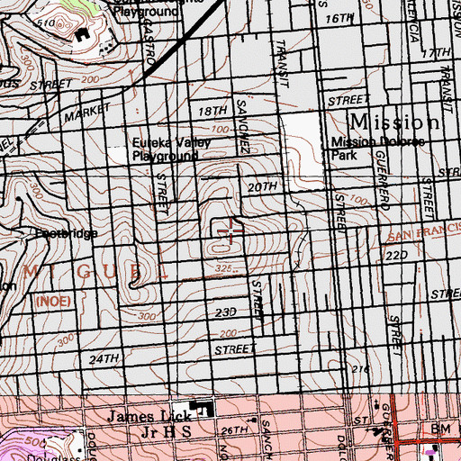 Topographic Map of Casa Ciele, CA