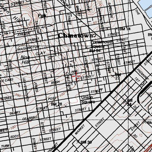 Topographic Map of Cogswell College, CA