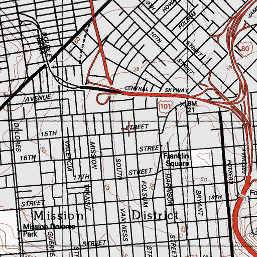 Topographic Map of Far West Library for Educational Research and Development, CA