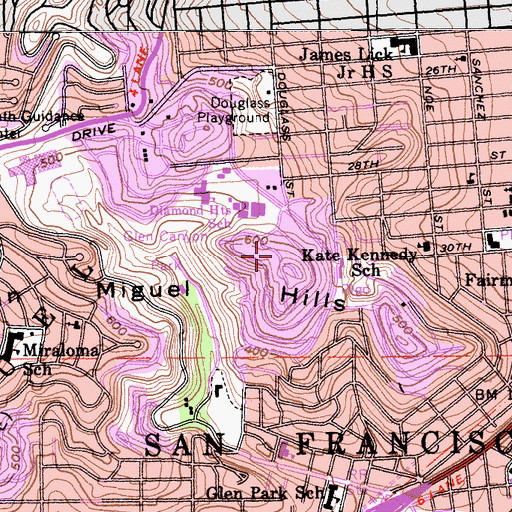 Topographic Map of Gold Mine Hill, CA