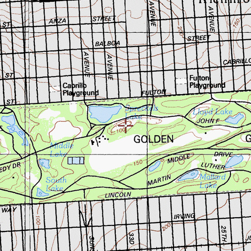 Topographic Map of Lindley Meadow, CA