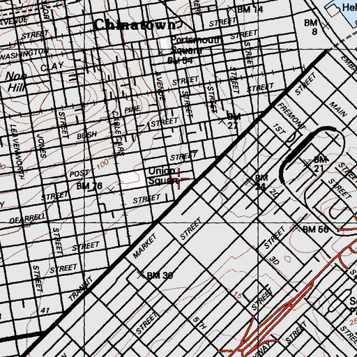 Topographic Map of Lottas Fountain, CA