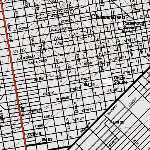 Topographic Map of Metropolitan Club, CA