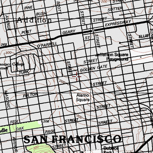 Topographic Map of Missionary Temple, CA