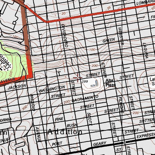 Topographic Map of Music and Art Institute, CA