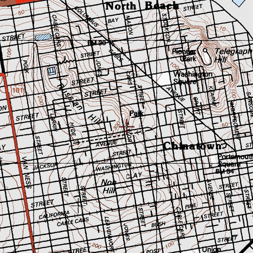 Topographic Map of Nuestra Senora De Guadalupe Church, CA