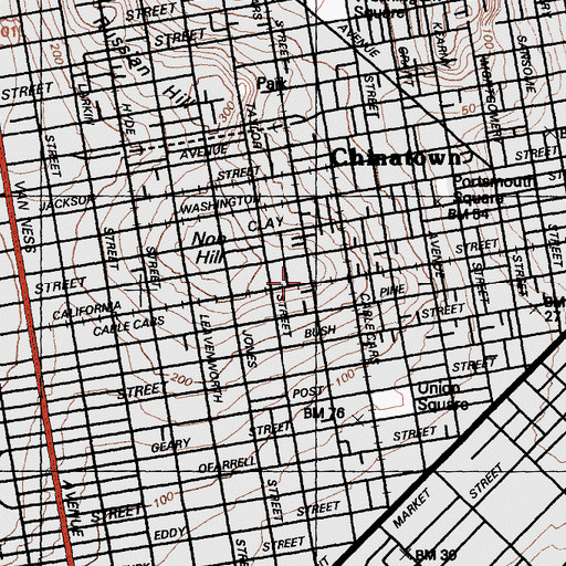 Topographic Map of Pacific Union Club, CA
