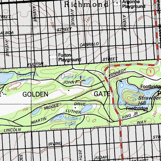 Topographic Map of Portals of the Past, CA