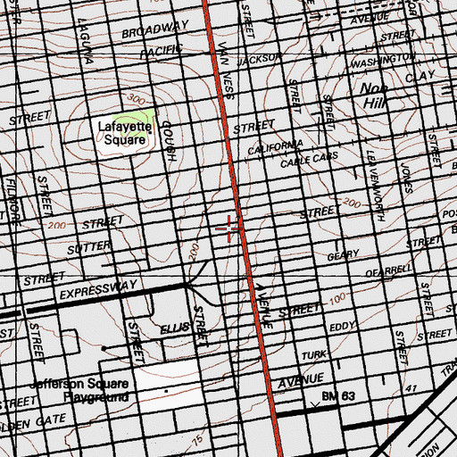 Topographic Map of Apostolic Faith Church, CA