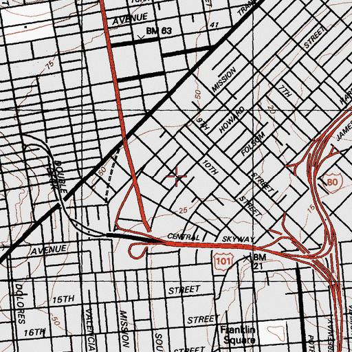 Topographic Map of Templo Calvario, CA