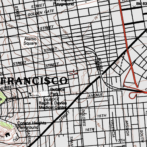 Topographic Map of University of California Extension Center, CA