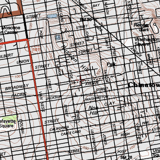 Topographic Map of Yerba Buena Park (historical), CA