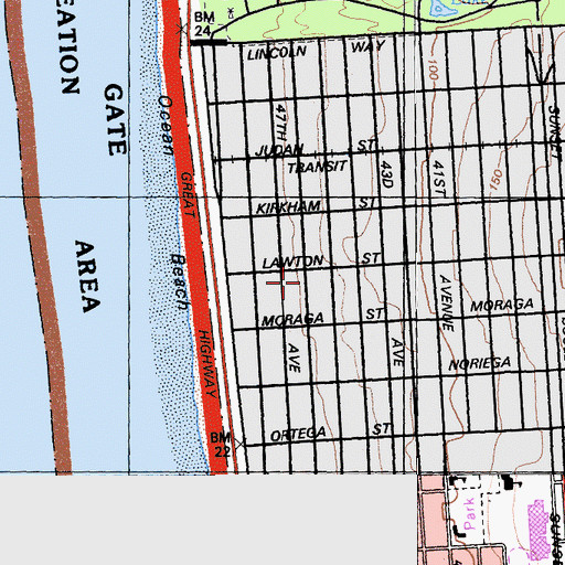 Topographic Map of Assyrian Church of the East, CA