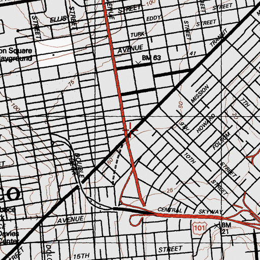 Topographic Map of Heald Business College, CA