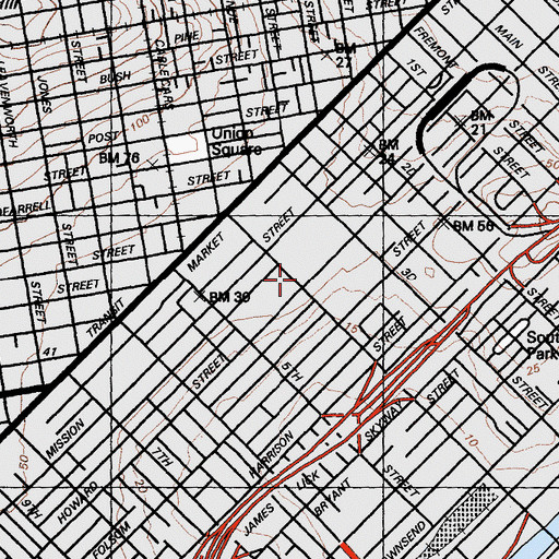 Topographic Map of Hospitality Institute, CA