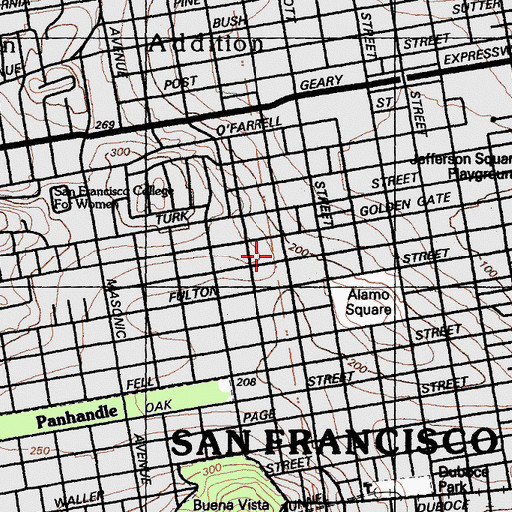 Topographic Map of Jerusalem Church of God in Christ, CA