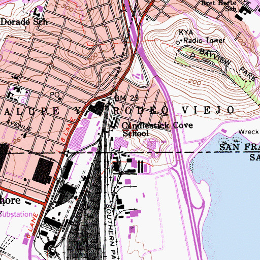 Topographic Map of Little Hollywood Park, CA
