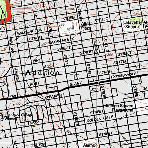Topographic Map of Macedonia Missionary Baptist Church, CA